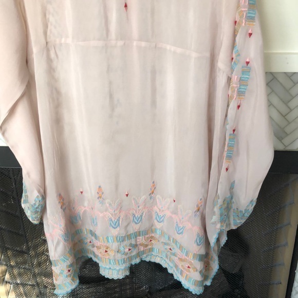 Johnny Was Tunic top heavily embroidered all over extra small gorgeous colors - Picture 3 of 16